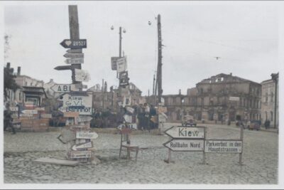 Дорожні вказівникі пл. Соборна Житомир 1941 1 Соборна окупація