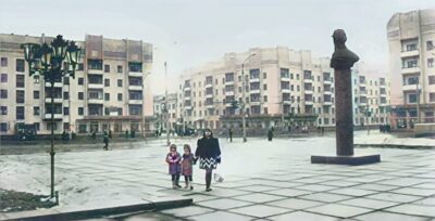 Фото Житомира 70-х, Київська-східна, сквер, Домбровський (кольор) 1 Київська-Східна, Домбровський, сквер Житомир 70-ті (кольор)